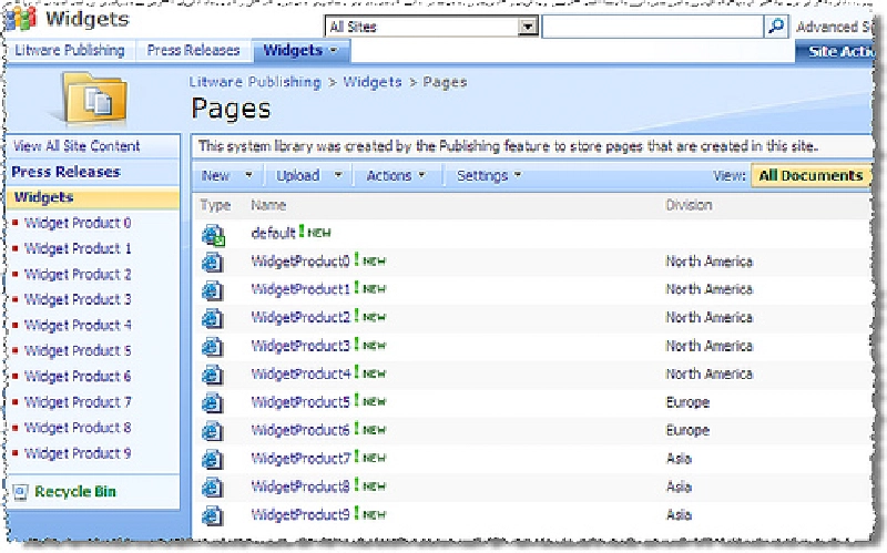 Pages Library