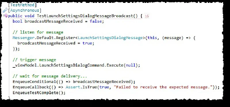 Testing the message was broadcast Testing the message was broadcast