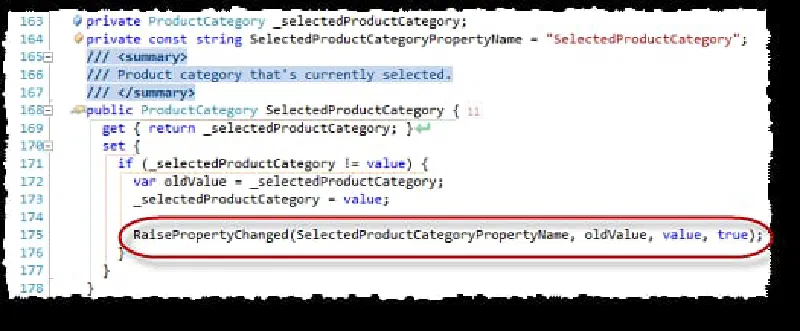 Firing events with properties are updated