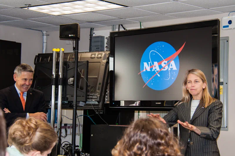 KSC Director Robert Cabana & NASA Deputy Administrator Dava Newman KSC Director Robert Cabana & NASA Deputy Administrator Dava Newman