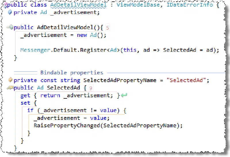 View model constructor & bindable property View model constructor & bindable property