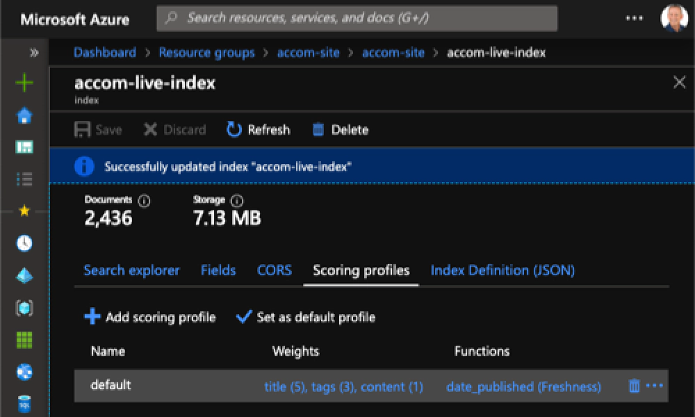 Create Search Index Scoring Profile Create Search Index Scoring Profile