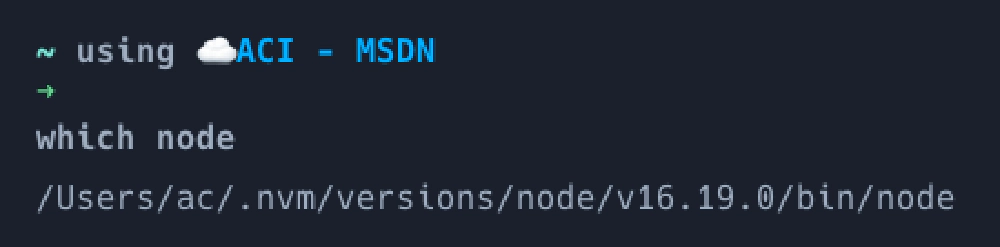 Reveal install path of current Node version Reveal install path of current Node version
