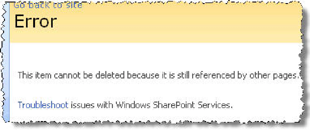 SharePoint 2007 Error SharePoint 2007 Error