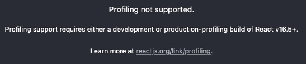 React DevTools profiler error React DevTools profiler error