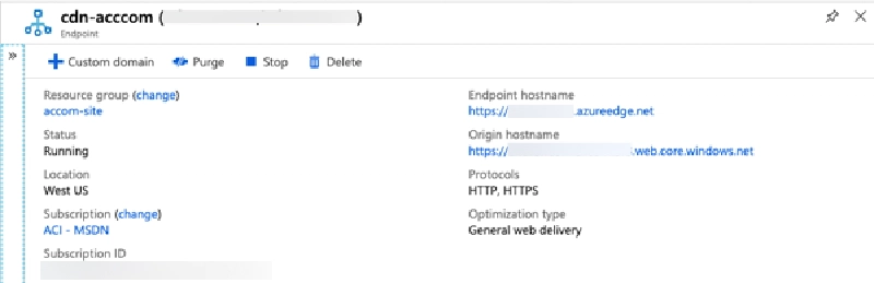 Azure CDN Endpoint Azure CDN Endpoint