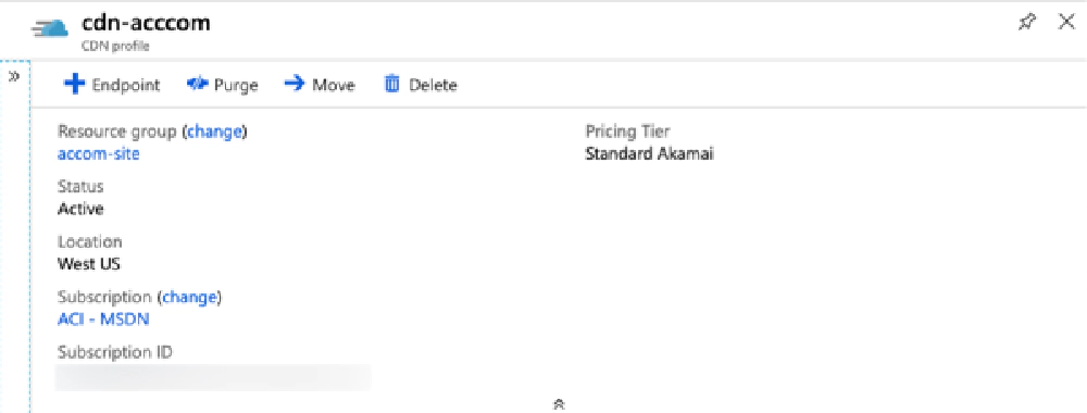 Azure CDN Profile Azure CDN Profile