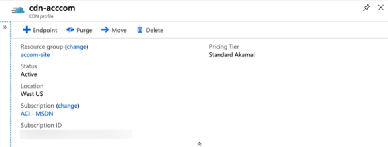 Azure CDN Profile Azure CDN Profile