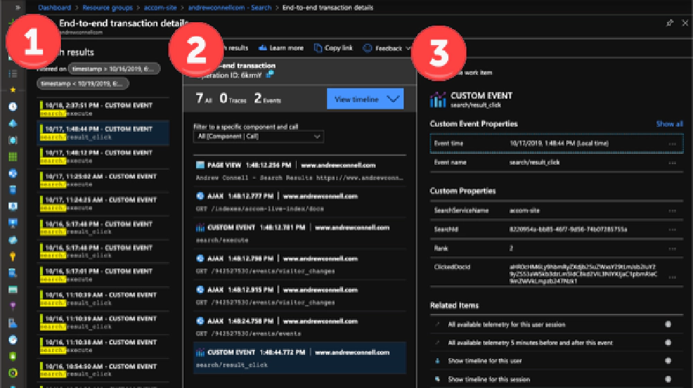 Azure App Insights Search Results Azure App Insights Search Results