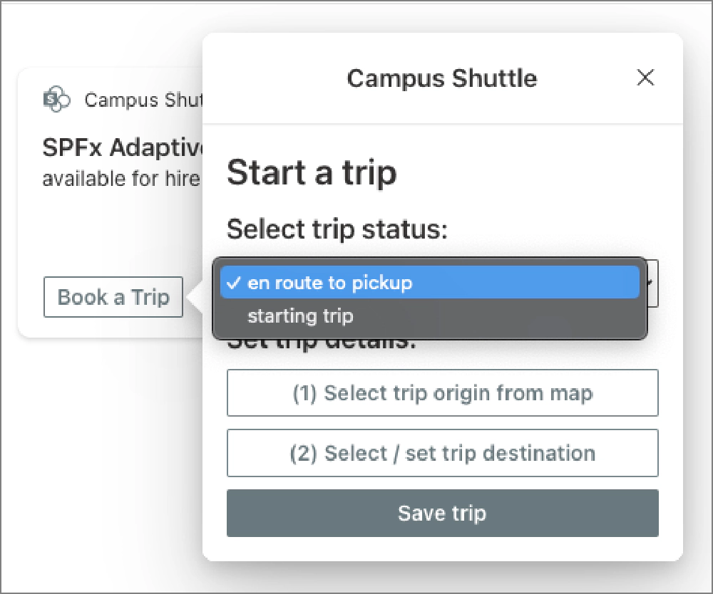 Managing Campus Shuttle drivers with multiple Quick Views