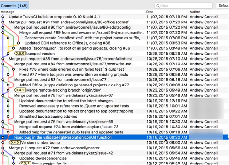 Merge commits dirty up the commit history