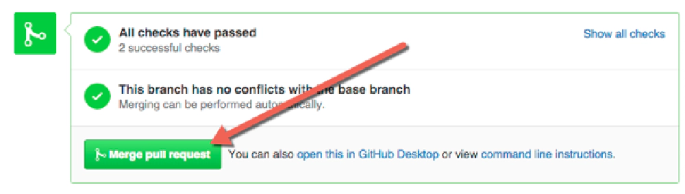 GitHub's 'Merge Pull Request' button