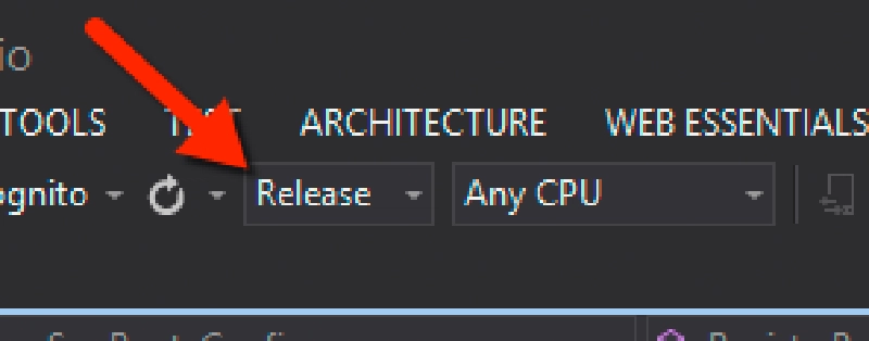 Visual Studio's Release button Visual Studio's Release button