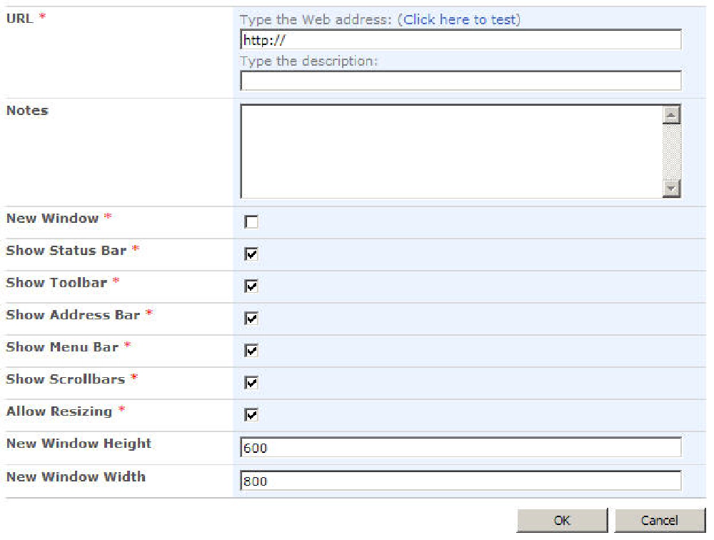 Opening links in new windows setting Opening links in new windows setting