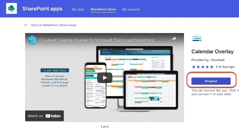 Requesting apps from the SharePoint Store