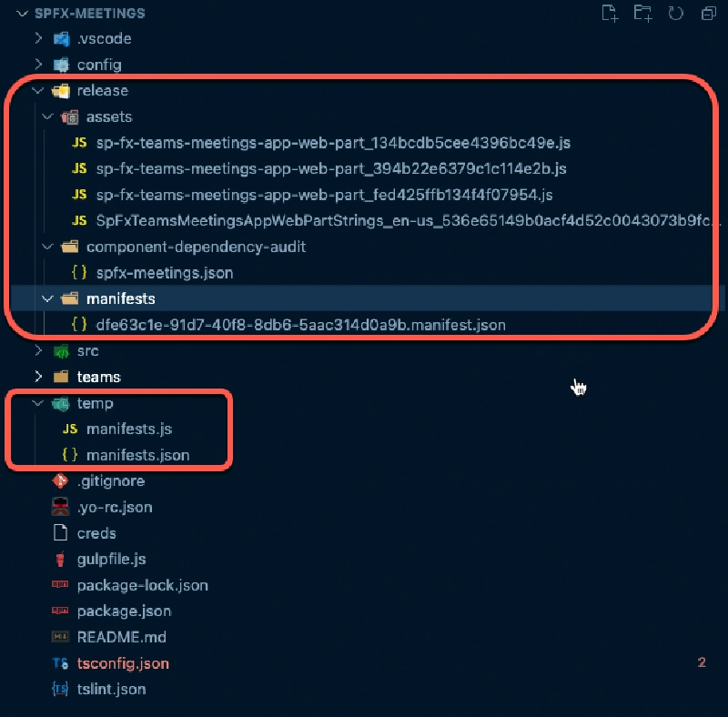 SPFx v1.12.1 folder structure
