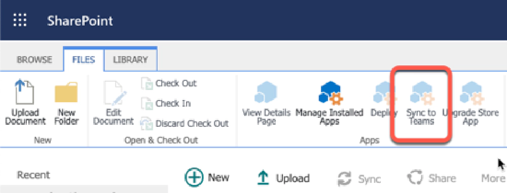 SharePoint Online - Tenant App Catalog - Sync to Teams button SharePoint Online - Tenant App Catalog - Sync to Teams button