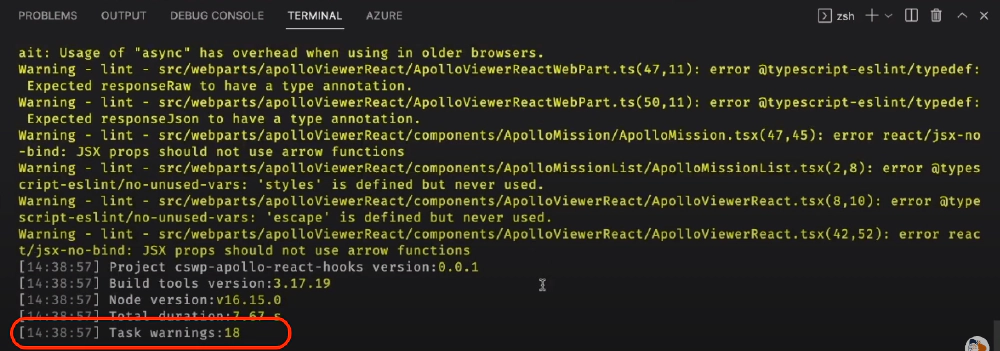 Common ESLint rule findings with an SPFx v1.15 project Common ESLint rule findings with an SPFx v1.15 project