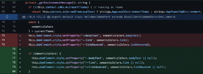 Checking if semanticColors are set before setting style properties Checking if semanticColors are set before setting style properties