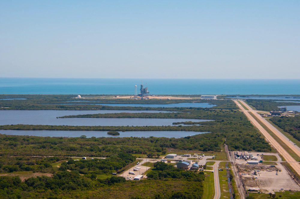 Launch Pad 39A - from roof of VAB