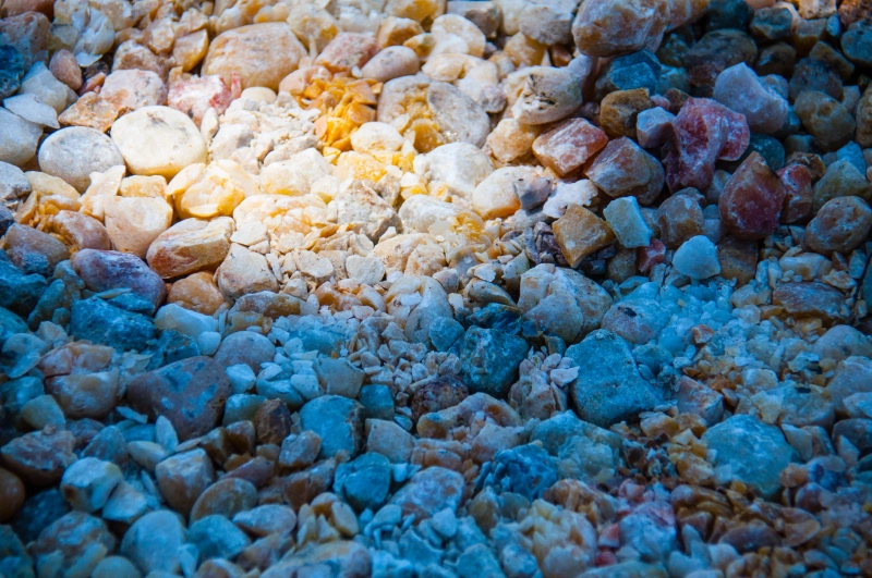 Rock crushed by crawler Rock crushed by crawler