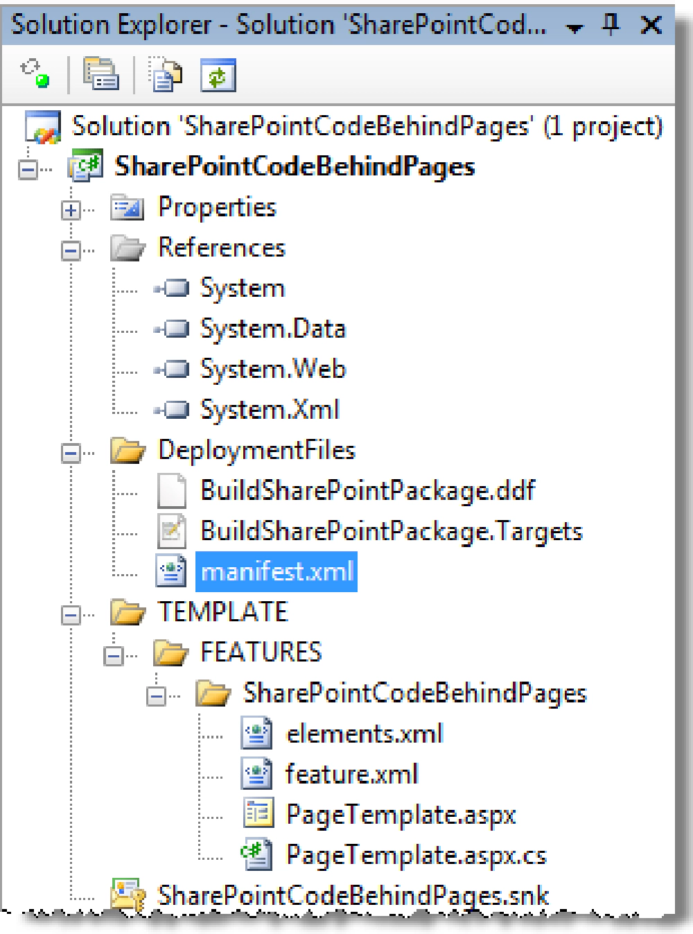 Figure 2: Visual Studio project