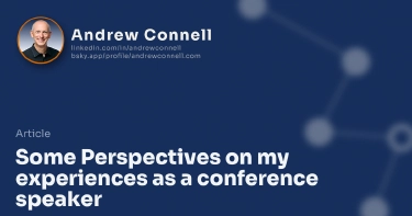 Some Perspectives on my experiences as a conference speaker