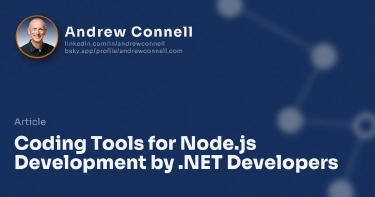 Coding Tools for Node.js Development by .NET Developers