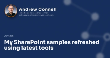 My SharePoint samples refreshed using latest tools