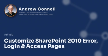 Customize SharePoint 2010 Error, Login & Access Pages