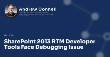 SharePoint 2013 RTM Developer Tools Face Debugging Issue