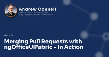 Merging Pull Requests with ngOfficeUIFabric - In Action