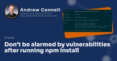 Don't be alarmed by vulnerabilities after running npm Install